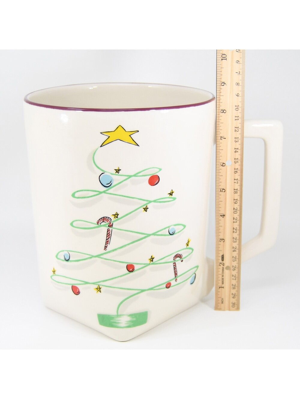Winfield Ware Holiday Christmas Tree Tom Jerry Eggnog Pitcher Giant Mug VTG MCM